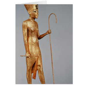 Statuette of king wearing the red crown of cards