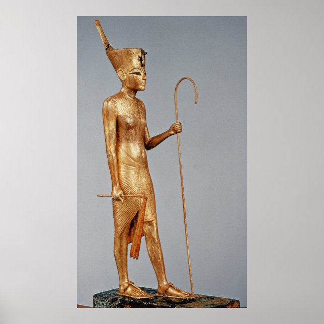 Statuette of king wearing the red crown of poster (Front)