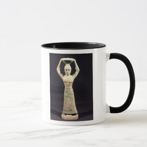 Statuette of offering bearer with votive mug