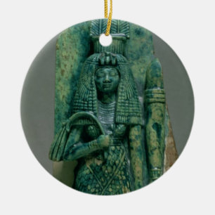 Statuette of Queen Tiye, wife of Amenophis III, Ne Ceramic Ornament