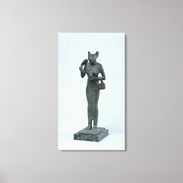 Statuette of the goddess Bastet Canvas Print (Front)