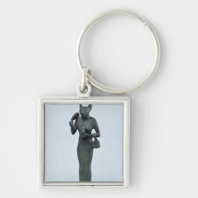 Statuette of the goddess Bastet Keychain (Front)