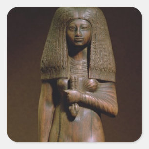 Statuette of the Tuya, head of the harem of Min, N Square Sticker