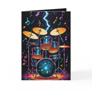 Status Cymbals Drum Set Blank Card