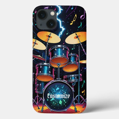 Status Cymbals Drum Set iPhone 13 Case