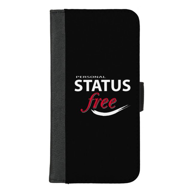 Status free iPhone wallet case (Front)