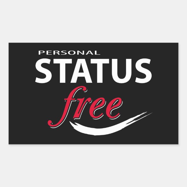 Status free rectangular sticker (Front)