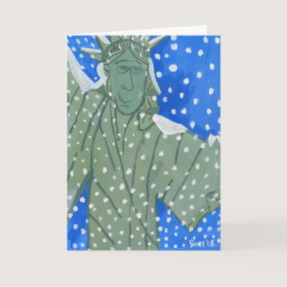 Status of Liberty in the Snow by Joel Anderson Holiday Card