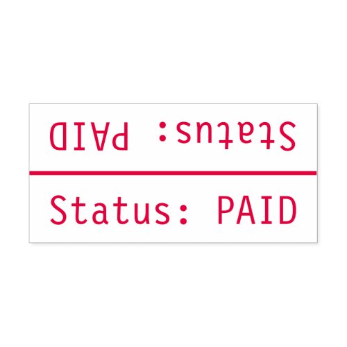 Status PAID Rubber Stamp