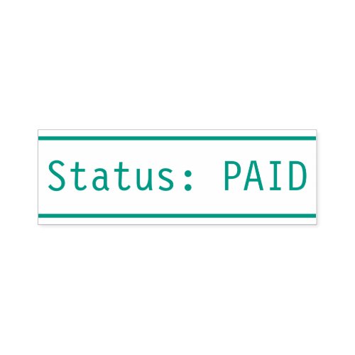 Status PAID Rubber Stamp