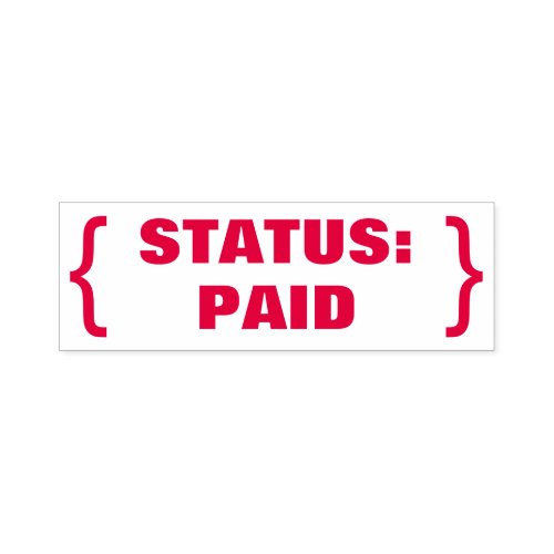 STATUS PAID Rubber Stamp
