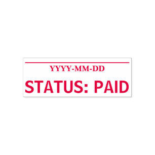 "STATUS: PAID" Rubber Stamp