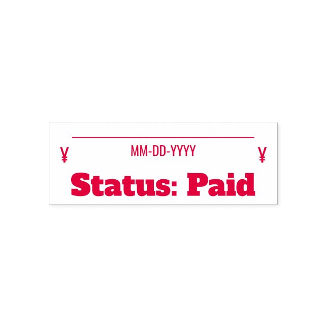 "Status: Paid" Rubber Stamp (Design)