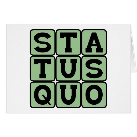 Status Quo, Same As Always Cards (Front Horizontal)