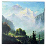 Staubbach Falls near Lauterbrunnen Switzerland Ceramic Tile
