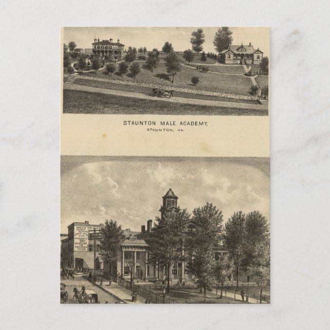 Staunton Male Academy Postcard (Front)