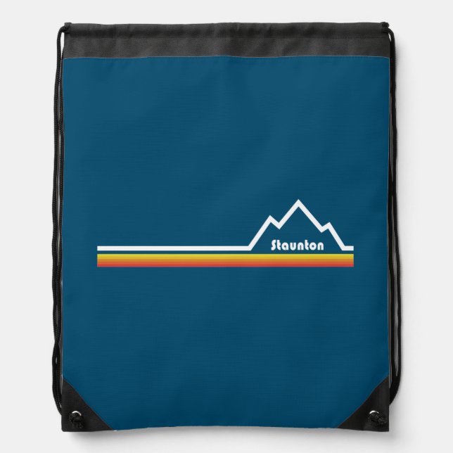 Staunton, Virginia Drawstring Bag (Front)