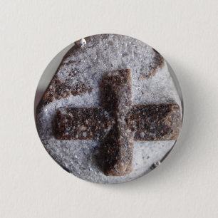 Staurolite , perfect crystal intersection pinback button