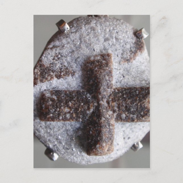 Staurolite , perfect crystal intersection postcard (Front)