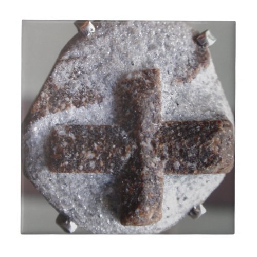 Staurolite  perfect crystal intersection tile
