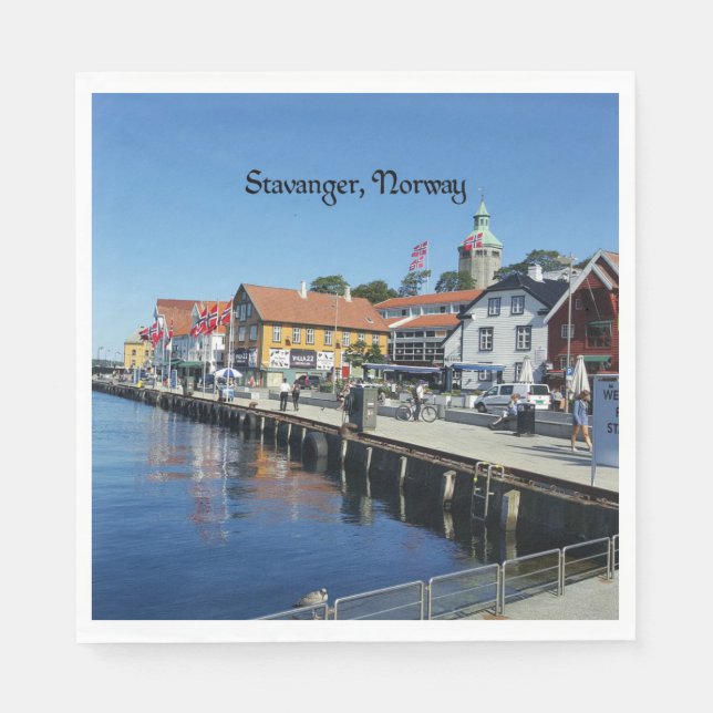 Stavanger, Norway scenic photo Napkins (Front)