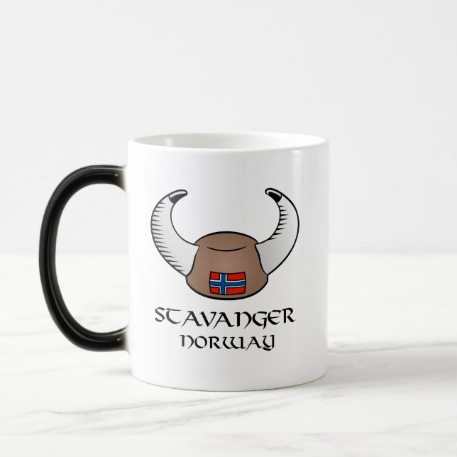 Stavanger Norway Viking Hat Color Morph Mug (Left)