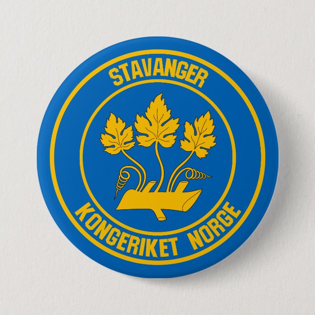 Stavanger Round Emblem Button (Front)