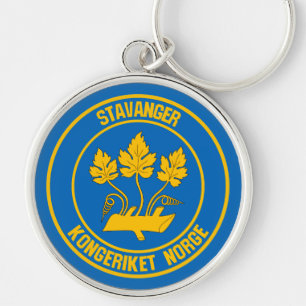 Stavanger Round Emblem Keychain