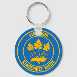 Stavanger Round Emblem Keychain