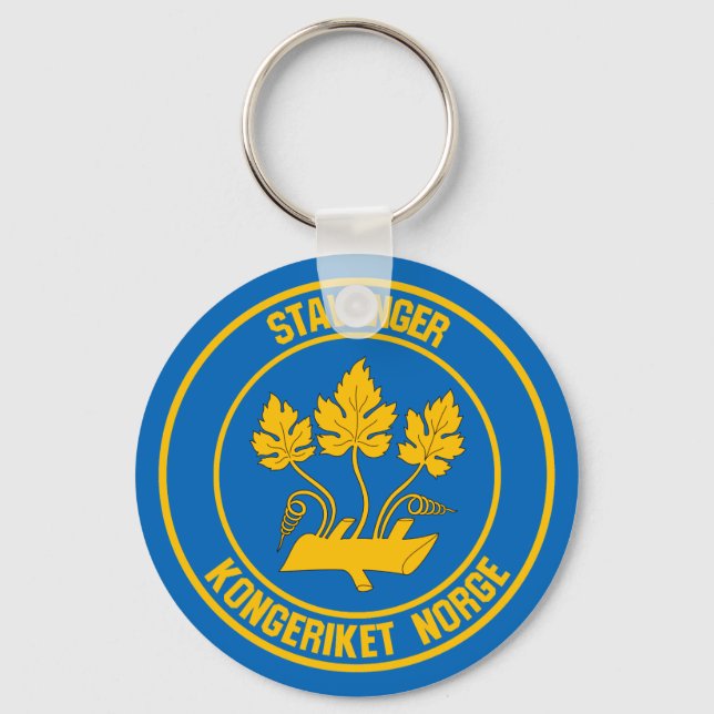Stavanger Round Emblem Keychain (Front)