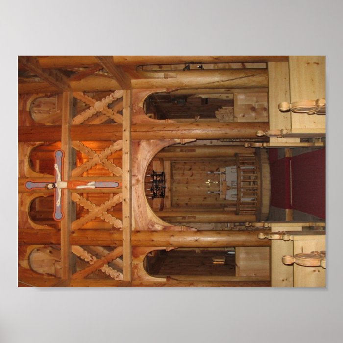 Stave Church Interior Print