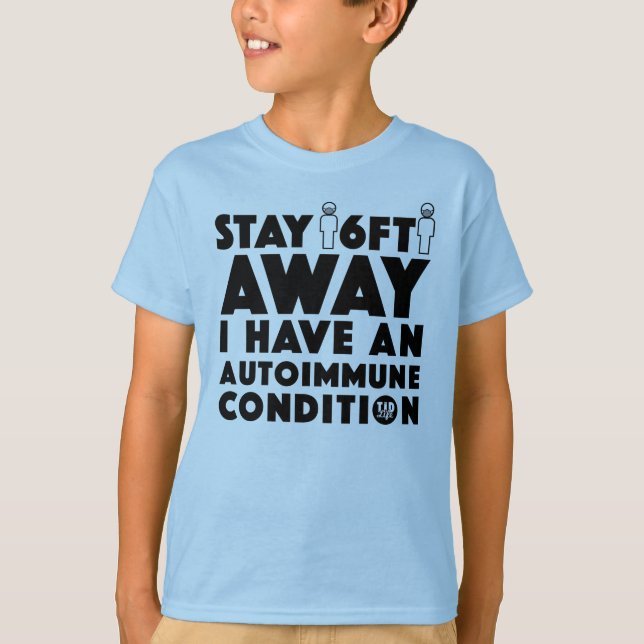 Stay 6ft Away [Ink/Sky] T-Shirt (Front)