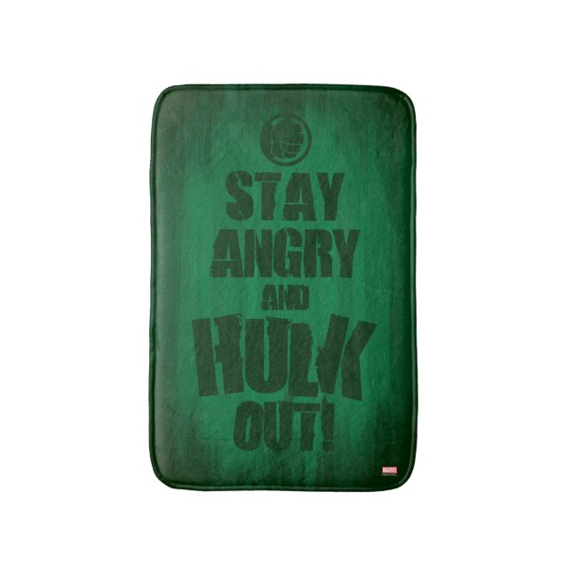 Stay Angry And Hulk Out Bath Mat (Front Vertical)