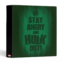 Stay Angry And Hulk Out Binder