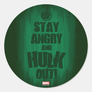 Stay Angry And Hulk Out Classic Round Sticker