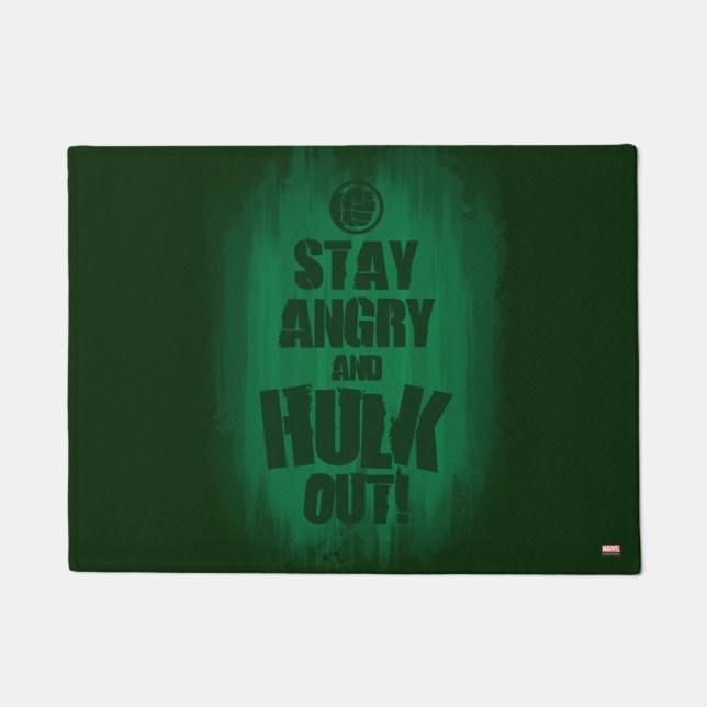 Stay Angry And Hulk Out Doormat (Front)