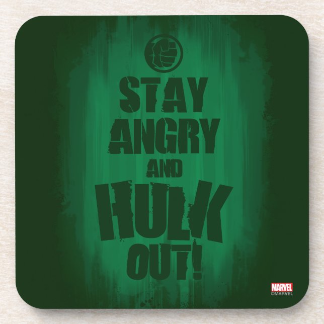 Stay Angry And Hulk Out Drink Coaster (Front)