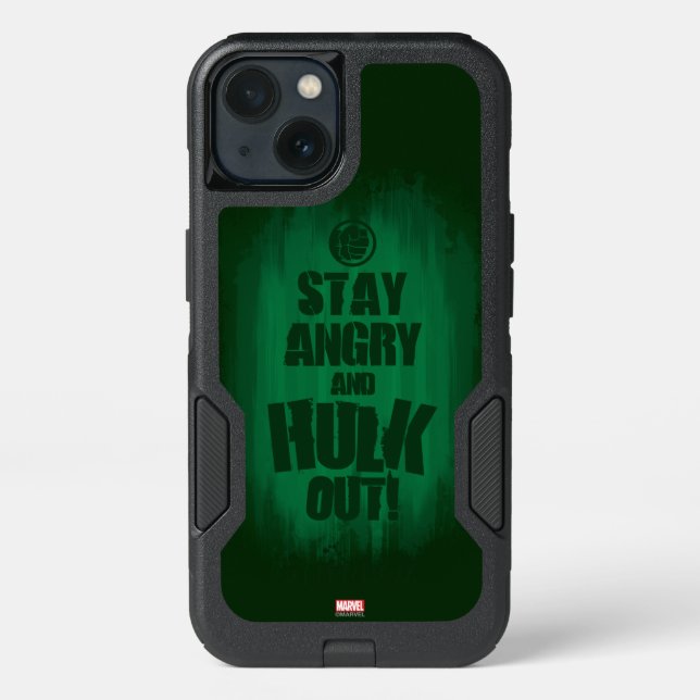 Stay Angry And Hulk Out Otterbox iPhone Case (Back)