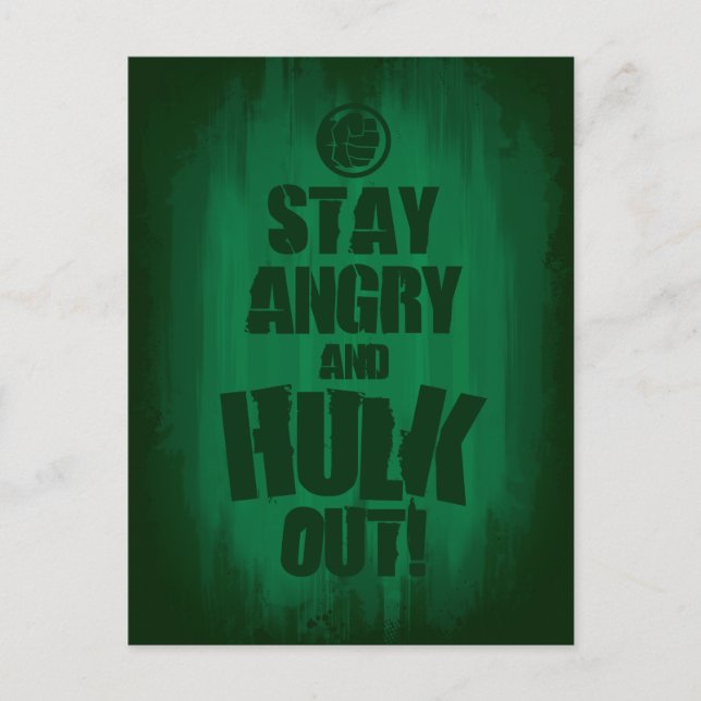 Stay Angry And Hulk Out Postcard (Front)