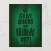 Stay Angry And Hulk Out Postcard