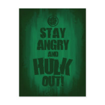 Stay Angry And Hulk Out Postcard