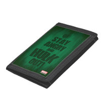 Stay Angry And Hulk Out Trifold Wallet