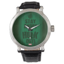 Stay Angry And Hulk Out Wristwatch