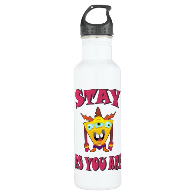Stay as you are stainless steel water bottle (Front)
