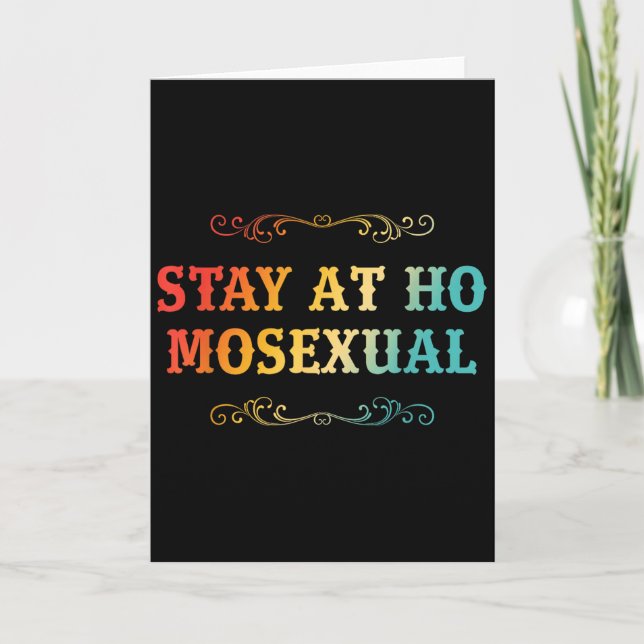 Stay At Ho Moual Funny Design  Card (Front)