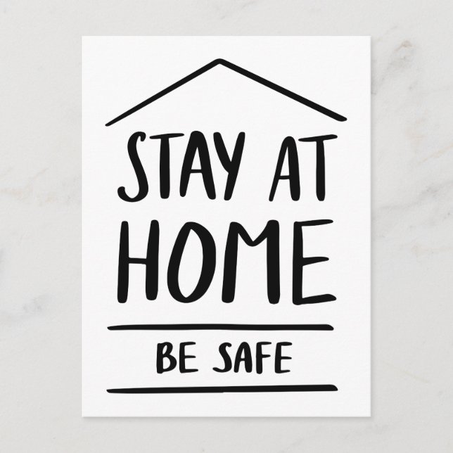 Stay At Home Be Safe Postcard (Front)