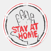 Stay at Home Classic Round Sticker
