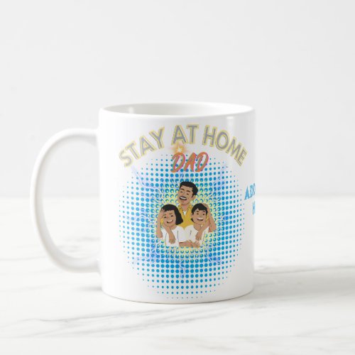 Stay At Home Dad With Kids Family Head Coffee Mug