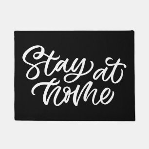 Stay At Home Fancy Font Doormat