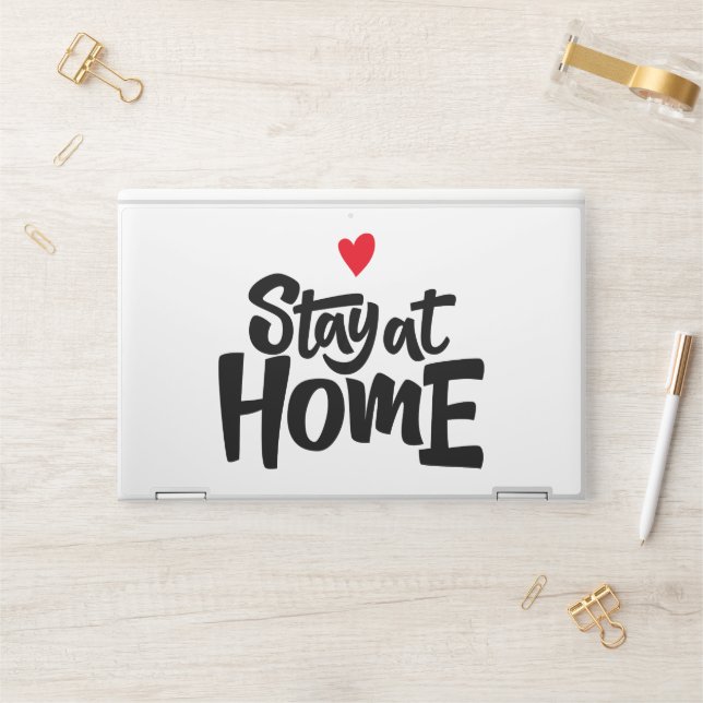 Stay At Home Heart HP Laptop Skin (Desk)